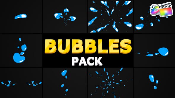 FCPX液体气泡转场动画预设Bubbles Pack