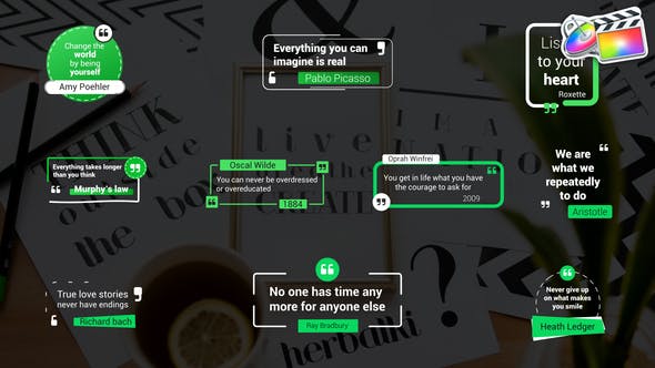 FCPX字幕插件 单引号双引号括号注解标题字幕 Quotes Titles