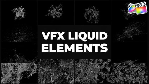 FCPX插件12种彩色水流液体动画效果VFX Liquid Pack