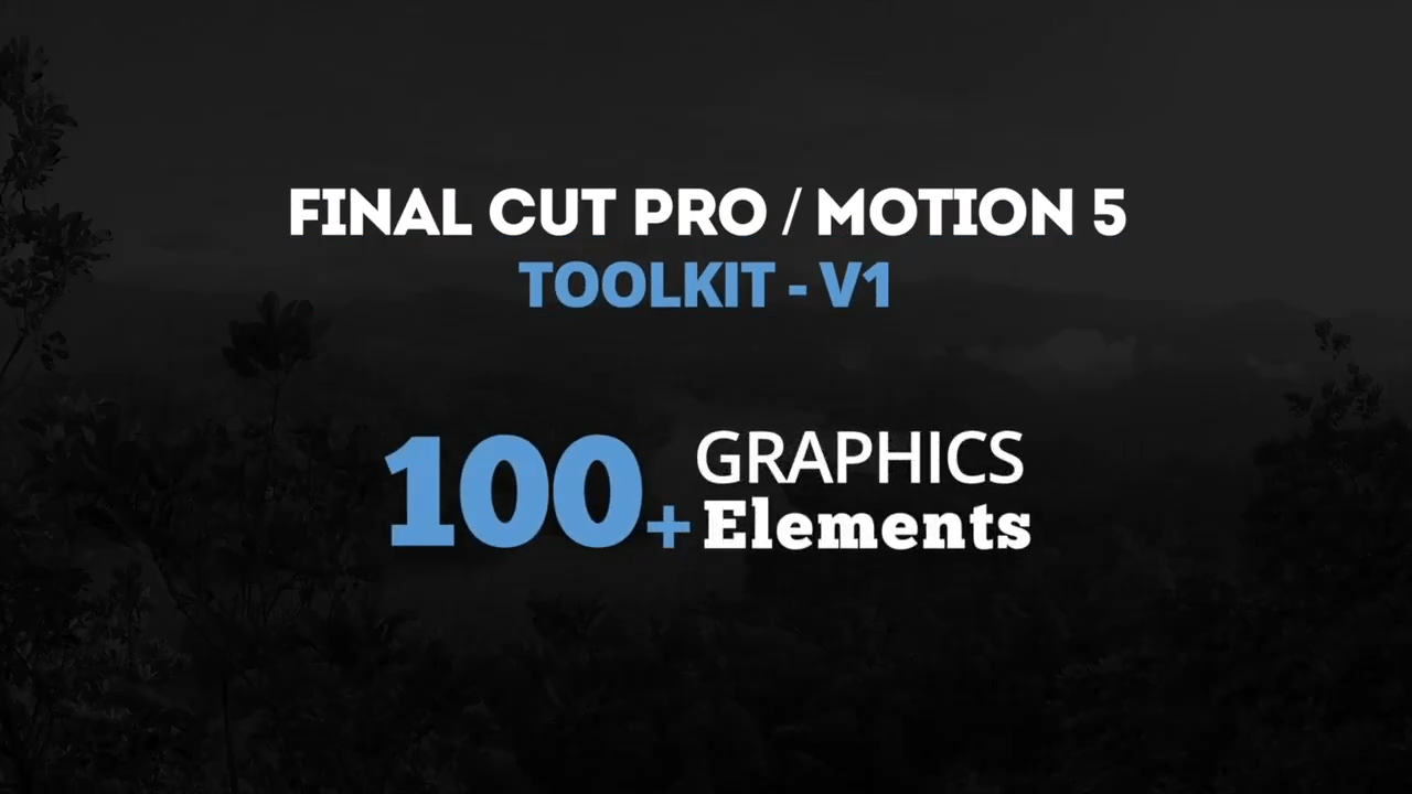 FCPX插件：101个文字标题字幕条转场LOGO图形动画 FCP Titles Toollkit-HQ32178