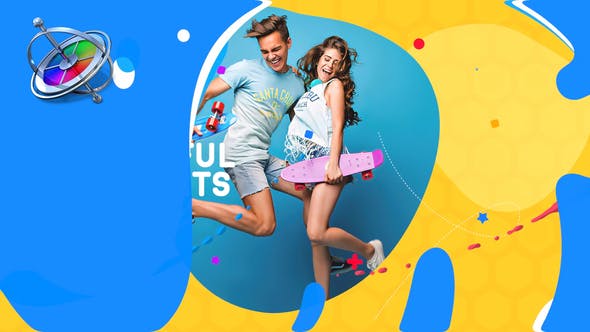 FCPX模板多彩MG流体动画幻灯片开场片头 Colorful Opener-HQ87619