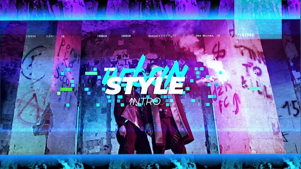 FCPX模板赛博朋克酷炫科幻动态开场片头动画 Cyberpunk Intro