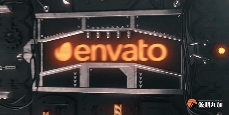 FCPX模板3个3d高级金属机器Logo片头开场+2个金属转场-HQ48273