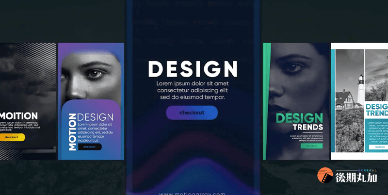 FCPX模板5个手机竖版时尚标题文字排版场景动画-HQ32986