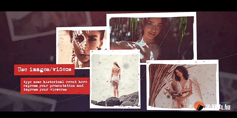 FCPX模板复古怀旧动态照片幻灯片展示动画开场-HQ26910