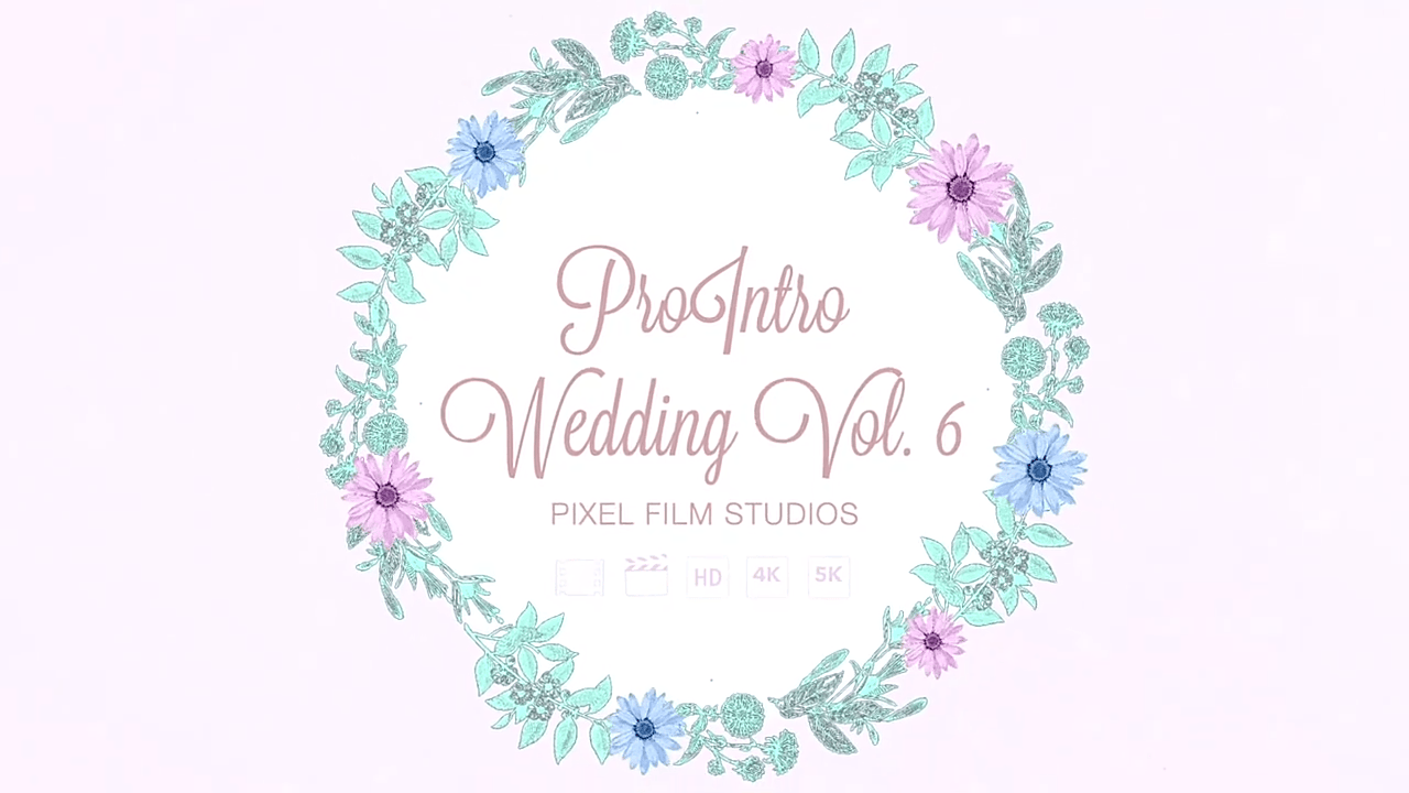 FCPX插件30个现代时尚婚礼浪漫花纹姓名名字标题文字动画