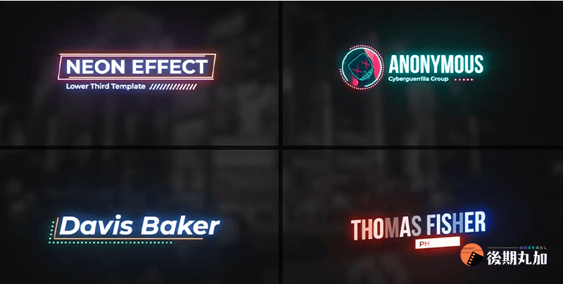 FCPX插件21种霓虹灯标题文字LOGO片头动画效果Neon Titles Toolkit-HQ10264