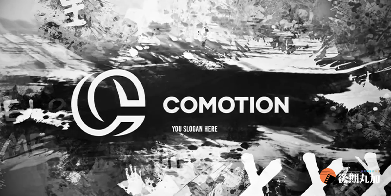 FCPX插件时尚复古残旧LOGO标志开场片头动画 Grunge Logo Reveal-HQ03471