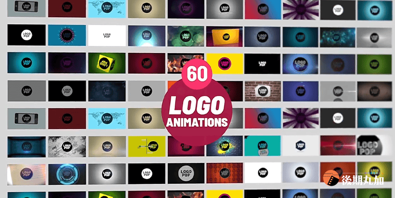 FCPX插件60个现代时尚故障艺术效果光影LOGO展示动画 Logo Pop-HQ08924