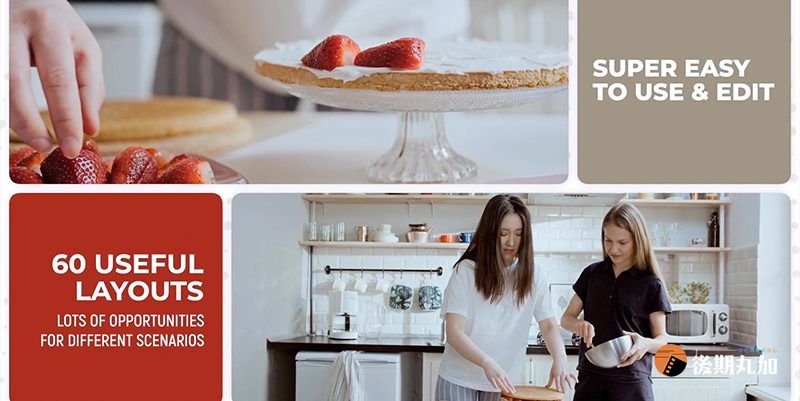 FCPX动态分屏创意多视频画面分割效果工具finalcutprox模板插件m1-HQ02163