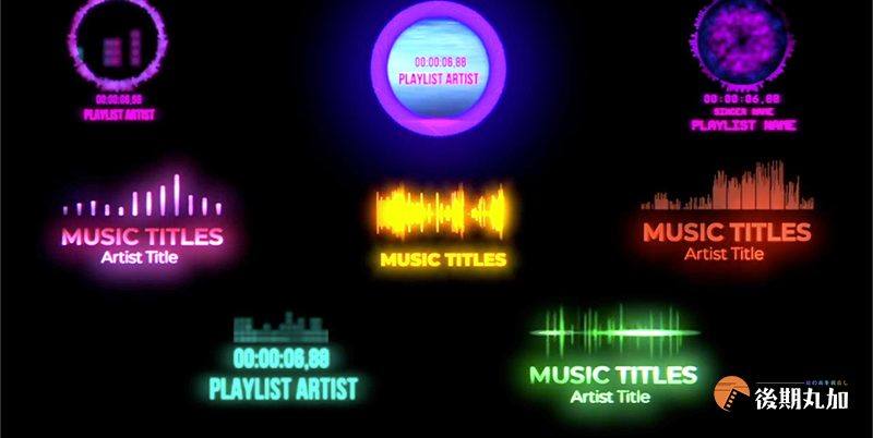 FCPX插件音乐元素可视化动画视频标题动态字幕finalcutpro支持m1