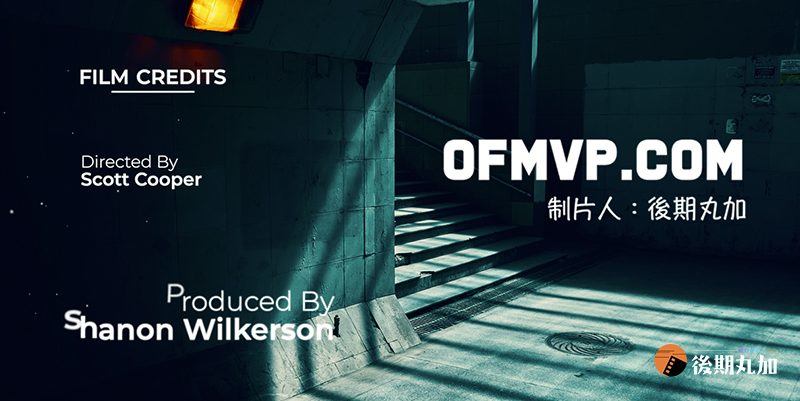 FinalCut简约大气电影人名片头片尾滚动淡出淡入字幕标题fcpx插件