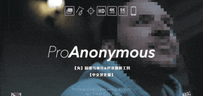 fcpx画面局部模糊脸部马赛克遮挡跟踪特效ProAnonymous插件支持m1.HQ78259