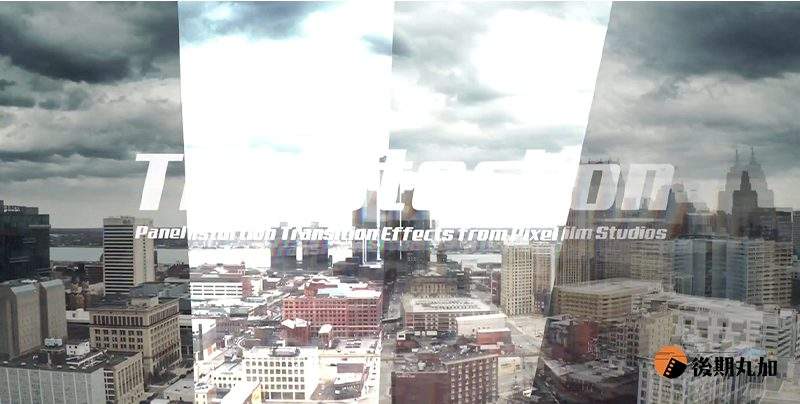 FCPX插件故障干扰几何切割转场失真闪烁偏移过渡效果Transtortion