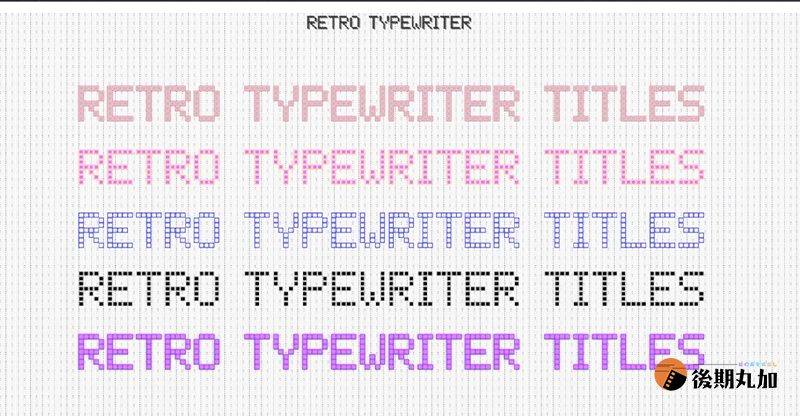 FCPX插件复古打字机标题动态字幕带敲键盘音效finalcut特效支持m1
