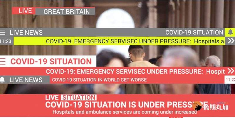 FCPX插件 8款新闻资讯体育直播滚动跑马长标题finalcut动画字幕支持m1