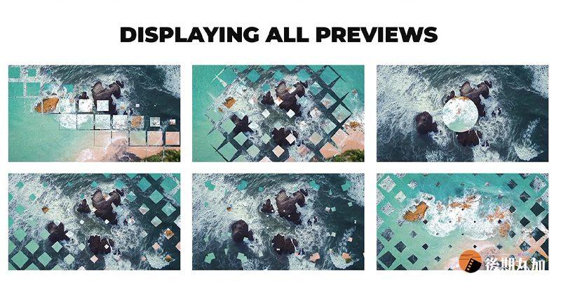 FCPX插件时尚简洁几何图形遮罩切换UNMASK过渡finalcut转场支持m1