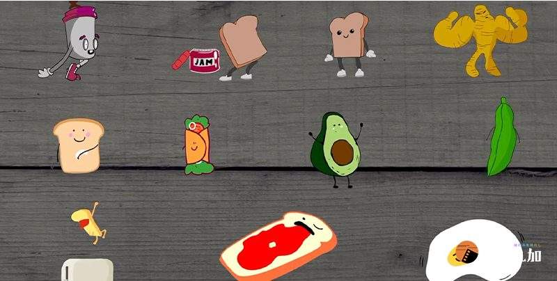 FCPX插件可爱风卡通食物水果mg动画元素finalcut贴纸发生器支持m1