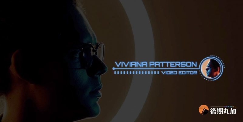 FCPX插件科技风带头像图片人名介绍动态字幕finalcut文字标题动画